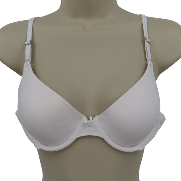 Maidenform 34B One Fab Fit Demi T Shirt Bra 05701 Solid White Underwire Lined - Picture 1 of 13